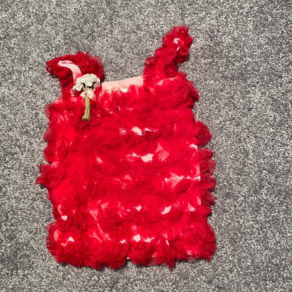 NWT Kaiya Eve Girls Size 4 Red/Pink Tulle Top